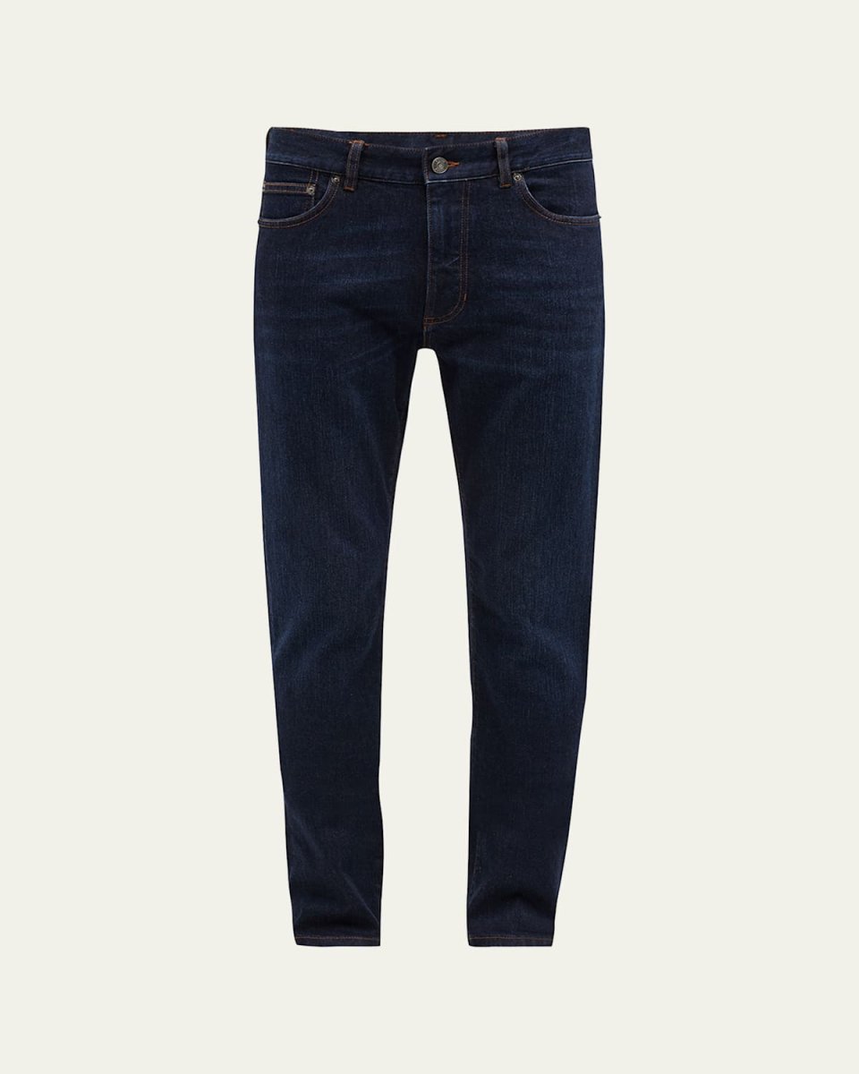 Men's 5-Pocket Dark Wash Denim Jeans
